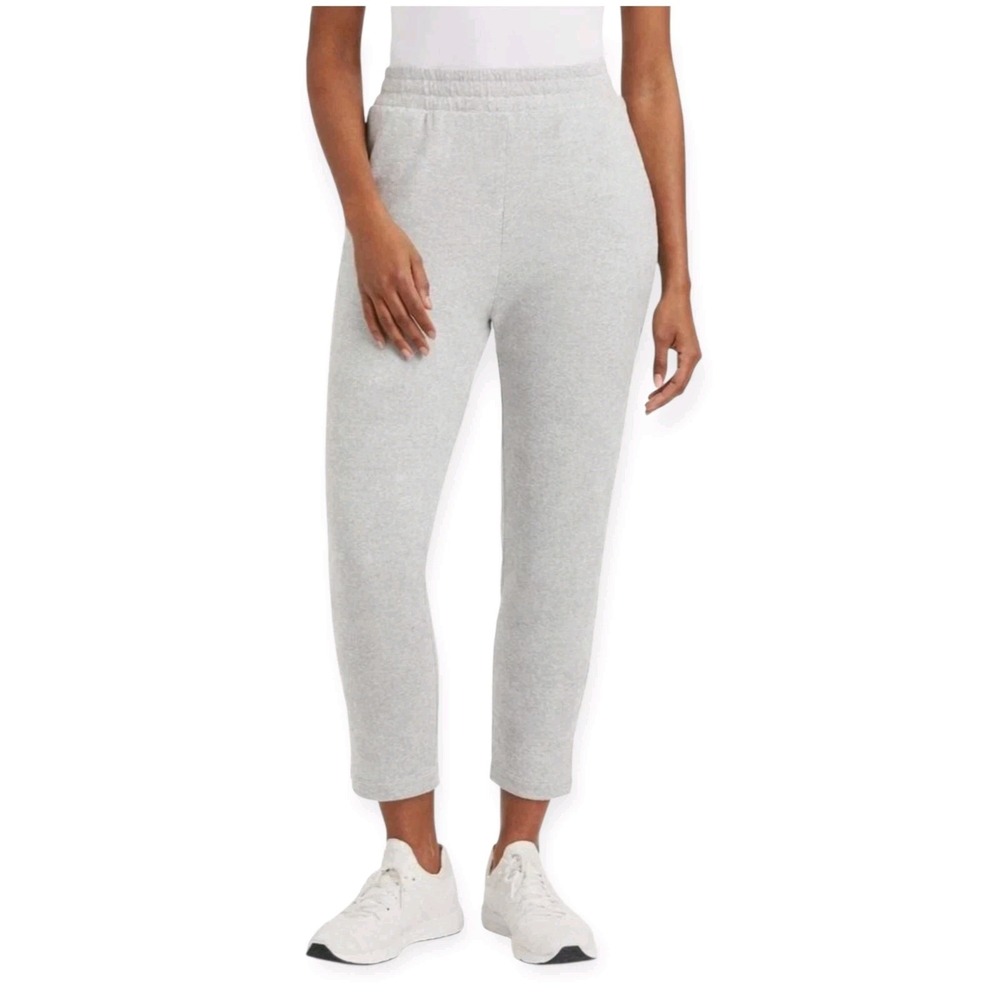 Danskin Womens XL NWT Luxe Retro Jogger Grey Melange Rayon Blend Ins 26" Lounge